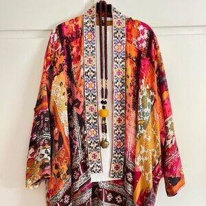 Vibrant Multicolor Kimono Top